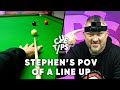 Headcam POV Of Stephen Hendry Clearing A Line-Up!