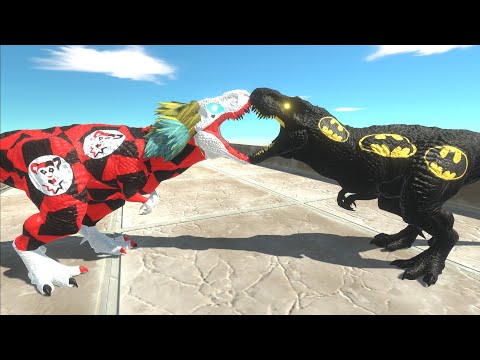 HARLEY QUINN T REX DEATH FALL - Animal Revolt Battle Simulator