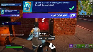 How to EASILY Spend bars at Vending Machines in Fortnite locations Quest!