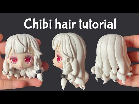How to make hair using clay │ Doll clay hair tutorial...