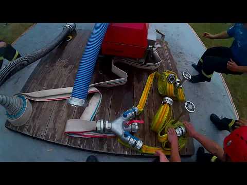 Feuerwehrtag Nienhagen - Löschangriff Nass - Helmkamera Verteilerläufer