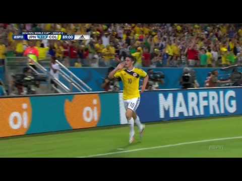 GOL de Colombia James RODRIGUEZ 90'+ Japon