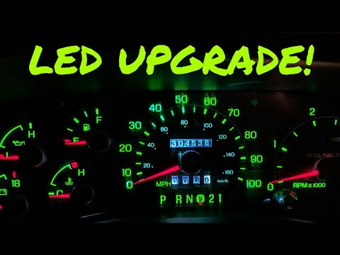 Ford Super Duty Instrument Cluster Removal and LED light bulb swap! 7.3