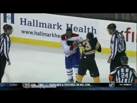 P.K. Subban vs Brad Marchand Oct 27, 2011