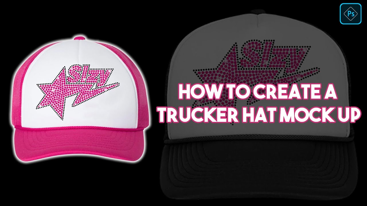 EASIEST WAY TO CREATE A TRUCKER HAT MOCKUP (PHOTOSHOP TUTORIAL)