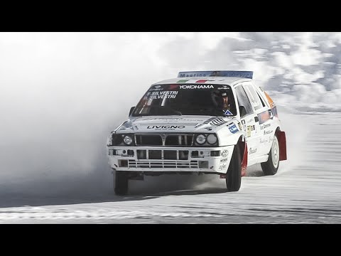 Lancia Delta HF Integrale Racing on Snow: Turbo Sounds & 4WD Sideways Action!