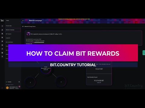 Bit.Country Tutorial - How to Claim BIT Rewards