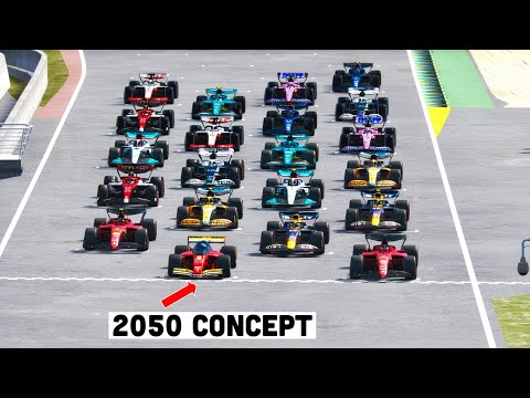 Ferrari F1 2050 Concept vs All F1 2022 Cars - Monza GP