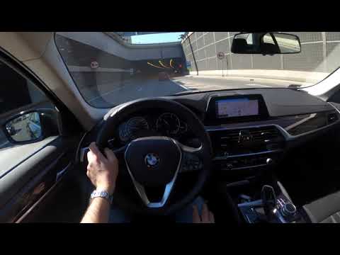 Dirigindo uma BMW serie 5 europeia 2019 com motor a diesel
