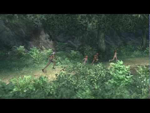 Xenosaga III HD Cutscene 107 - Gunshot (Miltia Forest) - JAPANESE - SWIMSUIT MODE