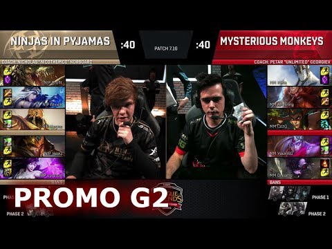 Mysterious Monkeys vs Ninjas in Pyjamas | Game 2 Round 2 Promotion/Relegation S8 EU LCS Spring 2017