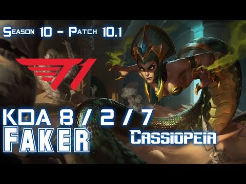 T1 Faker CASSIOPEIA vs MORDEKAISER Mid - Patch 10.1 KR Ranked