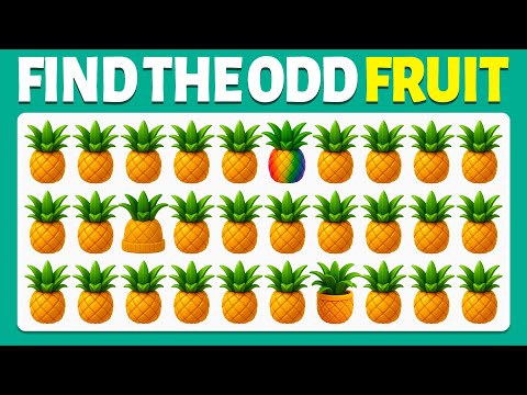 Find the ODD One Out - Fruit Edition 🍌🥝🍒| Easy, Medium, Hard - 40 Ultimate Levels | Cow Quiz