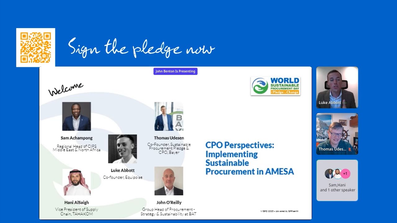 7. CPO Perspectives: Implementing Sustainable Procurement in AMESA