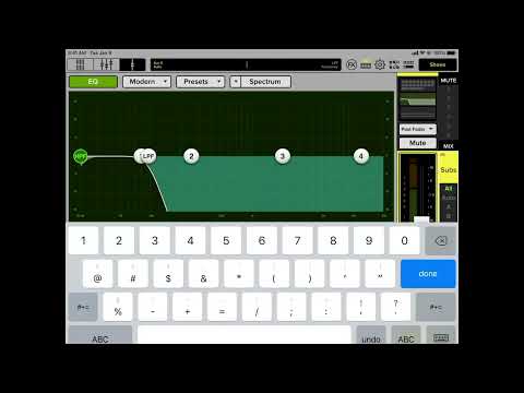 Mackie Master Fader 5 Aux fed Subwoofers