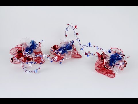 Super Simple DIY Patriotic Puff Garland and Bows