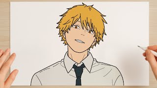 How to draw Denji from Chainsaw Man | Step-by-Step Tutorial