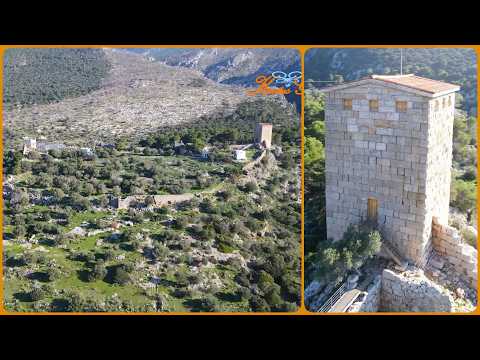 ANCIENT CASTLE of AIGOSTHENA BEFORE THE FIRE, WEST ATTICA, GREECE