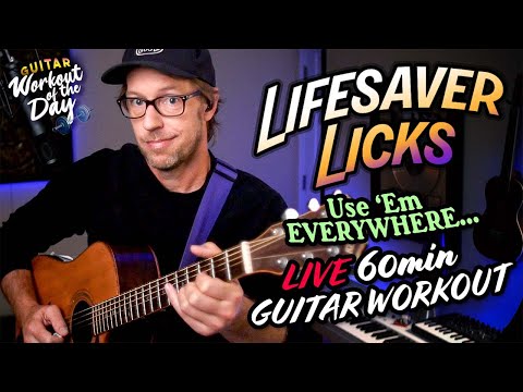 Use These Easy Licks in ANY Song (60 min Guided Guitar Workout)