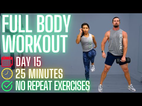 25 Min Full Body workout - Dumbbells or Resistance Bands - 31 DoF Day 15
