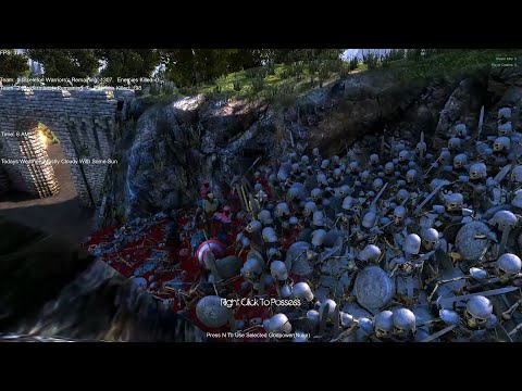 Superheroes vs skeleton warriors (town battle 028) in Ultimate Epic Battle Simulator