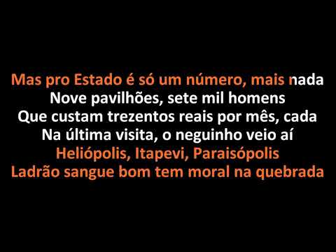 Racionais MC's - Diário De Um Detento- Karaoke Instrumental Letra - ObsKure