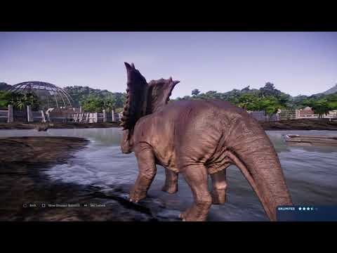 Jurassic World Evolution: Metriacanthosaurus vs Chasmosaurus (Base Genome)