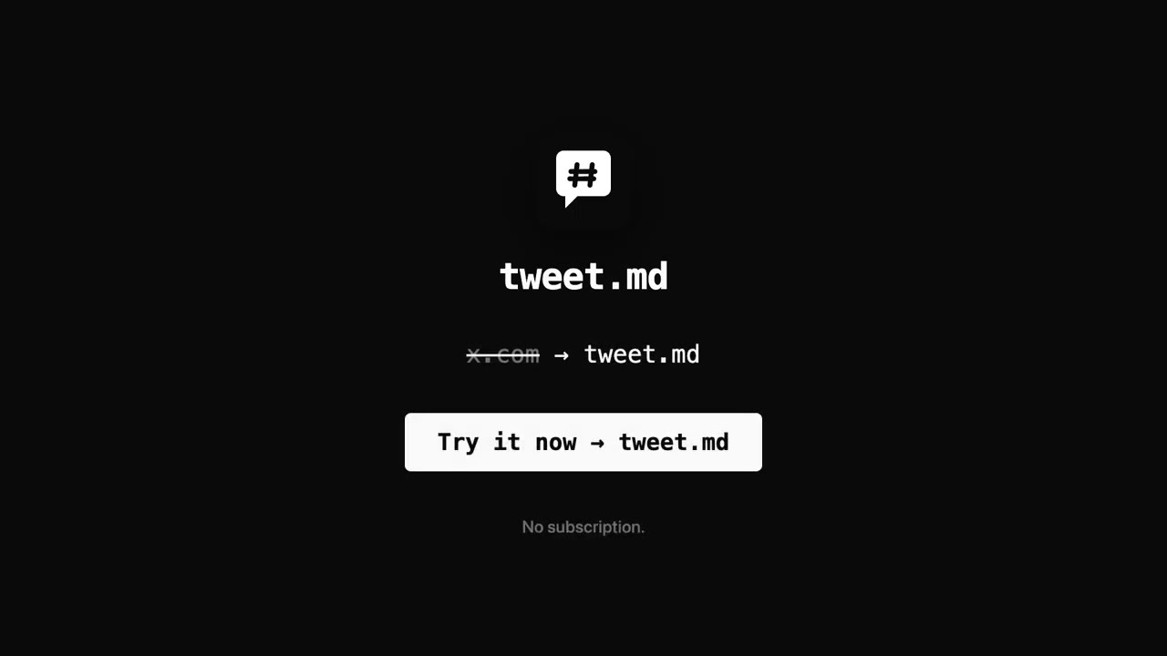 tweet.md video preview