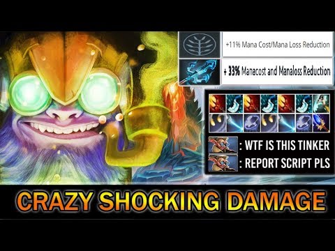 Tinker Crazy Shoking Damage -44% Manaloss Reduction With Fastest Hand 7.23 Dota 2 Gameplay