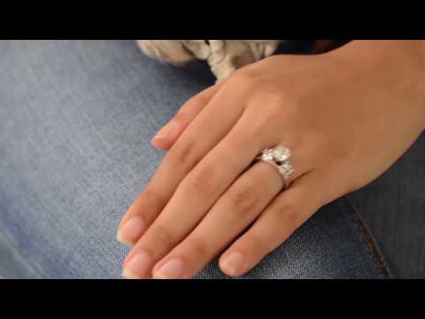 0.75 Ct. Graduated Four Stone Shared Prong Set Ring Wrap - TwoBirch TB-WRAP-0004-WG-J