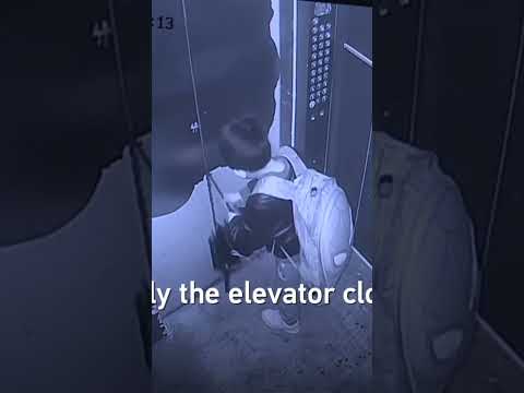 boy used umbrella to prevent elevator door from closing causes free fall
