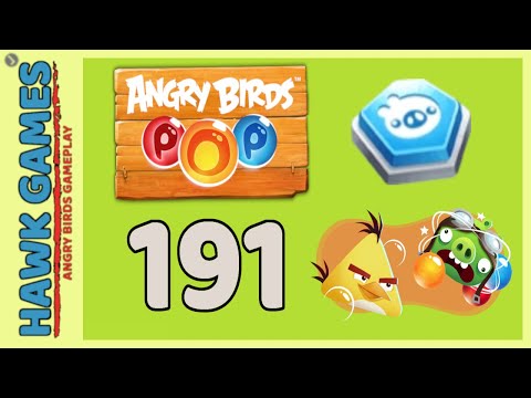 Angry Birds Stella POP Bubble Shooter Level 191 - Walkthrough, No Boosters
