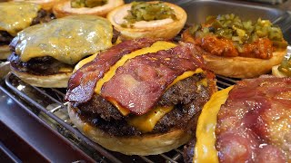 미국식 스매쉬드 더블 치즈버거 / american style smash double cheeseburger - korean street food