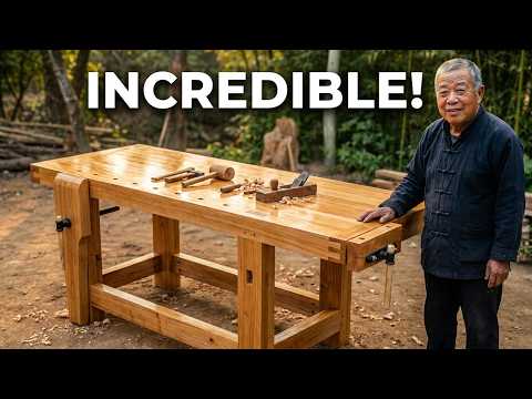 Chinese Master Carpenter Made a Big Workbench