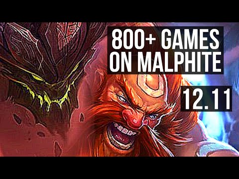 MALPHITE vs GRAGAS (TOP) | 800+ games, 2/1/6 | KR Master | 12.11
