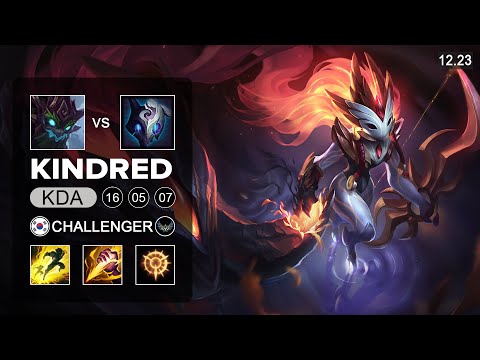 Kindred vs MaoKai Jungle - KR Challenger - Patch 12.23 Season 12