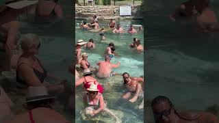 ☀️Magic Of The Fun White Pamukkale Turkey -Best Day?️ #travel #swimming #cleopatra #pamukkale