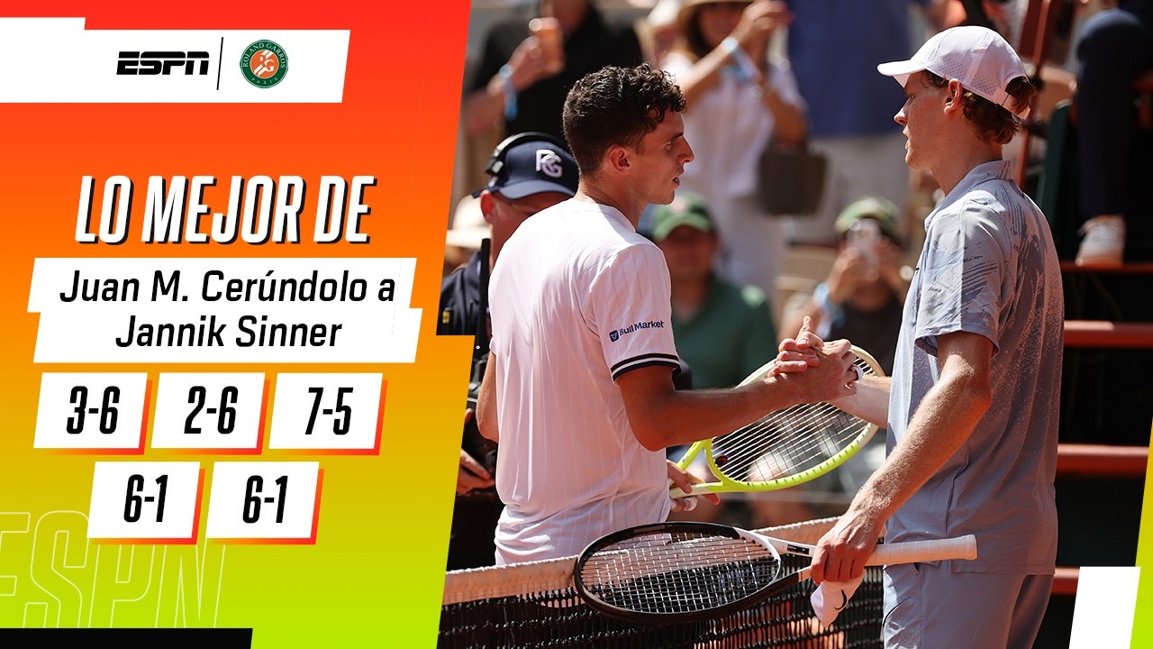 ¡JUANMA CERÚNDOLO METIÓ LA VICTORIA DE SU CARRERA ANTE JANNIK SINNER EN ROLAND GARROS! RESUMEN