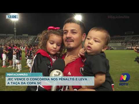 Pentacampeão: Jec vence o concórdia nos pênaltis e leva a taça da Copa SC