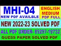 Mhi 04 Solved Assignment 2022 23 Mhi 4 Solved Assignment In English Ignou Ma History Solved