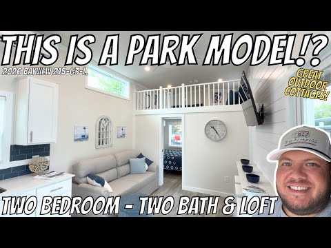 Tiny Home Park Model | 2026 GOC Bayview 215-G3-L | Two Bed / Bath & Loft By Great Outdoor Cottages