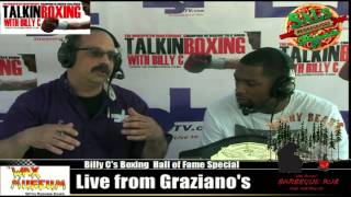 preview picture of video 'Jimmie Williams Talks with Billy C at the Boxing Hall of Fame'