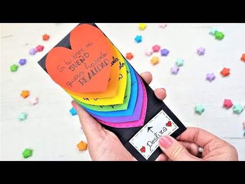 💞 Tarjeta de corazones en cascada deslizables para San Valentín ¡Fácil!