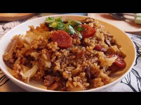Quick & Easy Rice Cooker Fragrant Cabbage Rice 咸饭 Kiam Pung • Chinese Rice Recipe