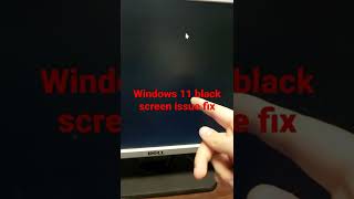 windows 11 black screen with cursor fix