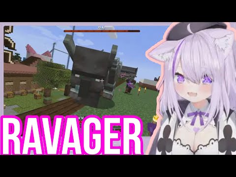 Nekomata Okayu Got Raided By Ravager | Minecraft [Hololive/Sub]
