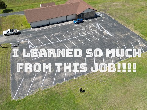 I LEARNED so many LESSONS from this job parking lot striping job that we did! Line striping 2023