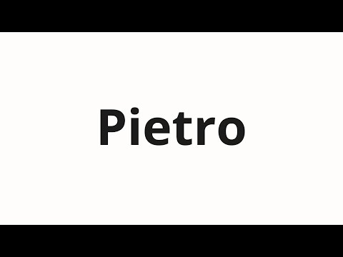 How to pronounce Pietro
