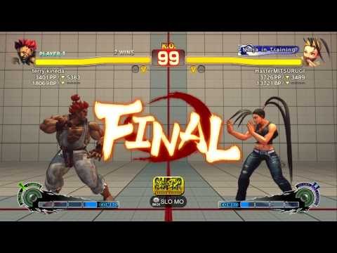 SSF4:A.E. :masterMITSURUGI vs terry kineda  "Unspoken FT5 agreement" on XBL