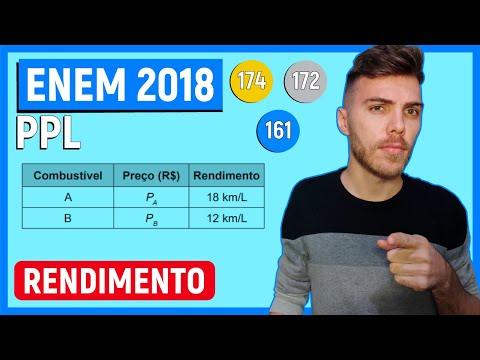 🛑PEGADINHA - 174 Enem 2018 PPL -  Um automóvel pode ser abastecido com os combustíveis A ou B e tem